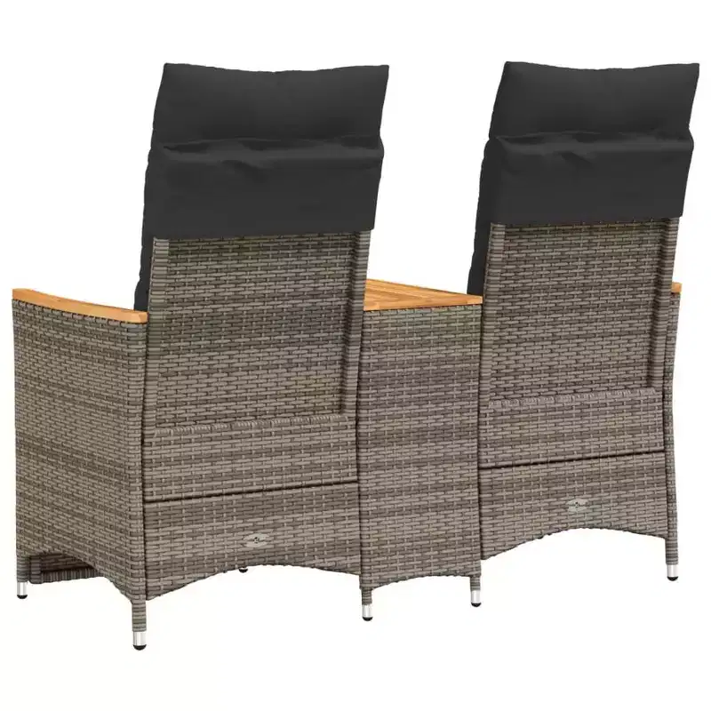 vidaXL Reclining Garden Sofa Grey