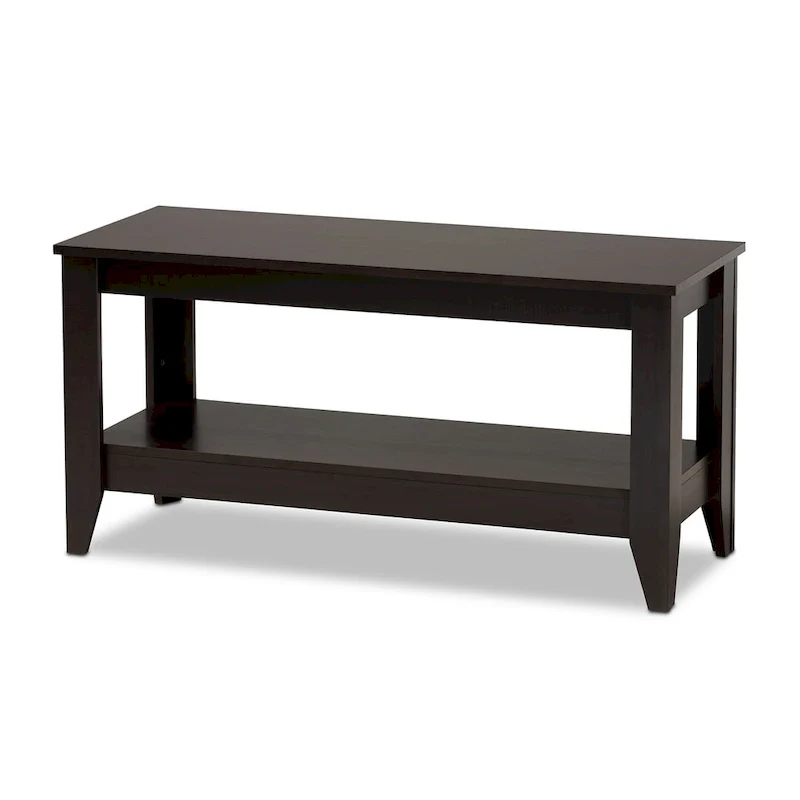 Modern Rectangular Wenge-finished Wood Coffee Table