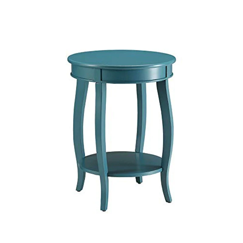 Affiable Side Table, Teal Blue - 24 H x 18 W x 18 L Inches