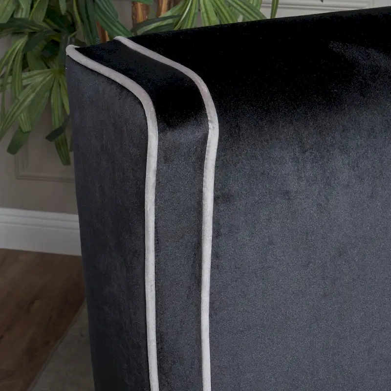 25.9 High Back Velvet Club Chair with Wide Backrest