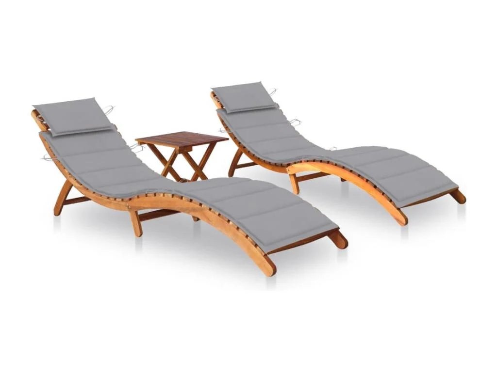 Chaises Longues Lot - Gris