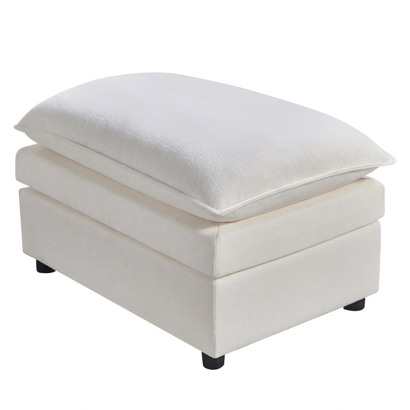 White 142.52 U-Shaped 6-Seater Sectional Sofa