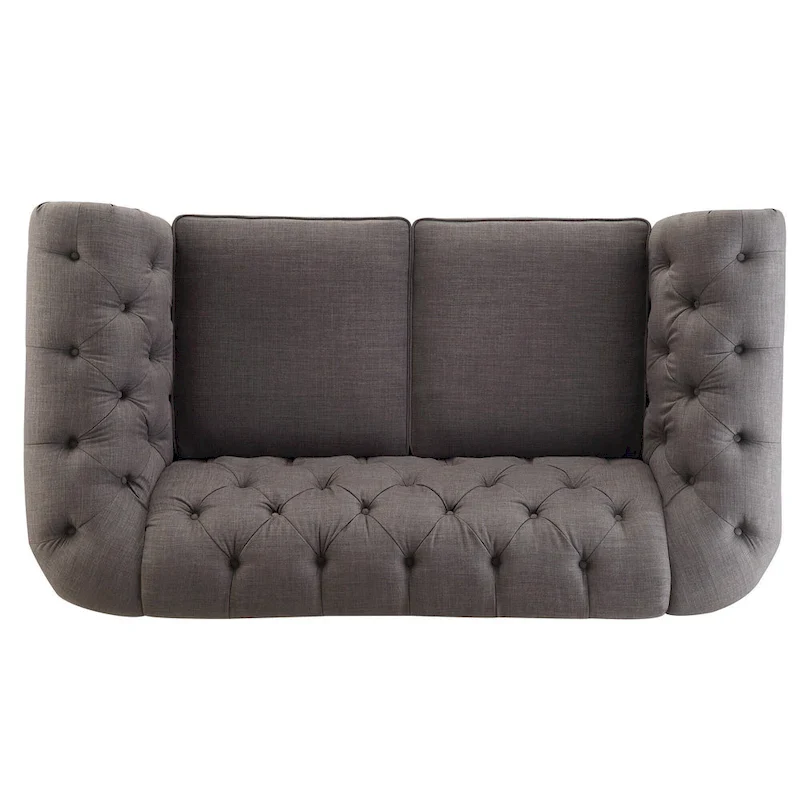 Knightsbridge Tufted Scroll Arm Chesterfield Loveseat by iNSPIRE Q Artisan