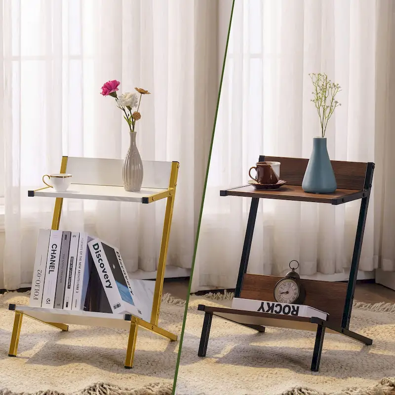 Ivinta Small End Table with Storage, Modern Simplistic Side Table