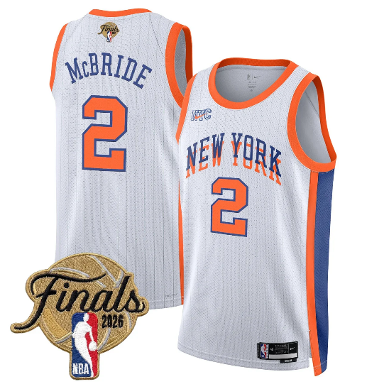 New York Knicks 23-24 City Miles McBride 2 2026 Finals jersey