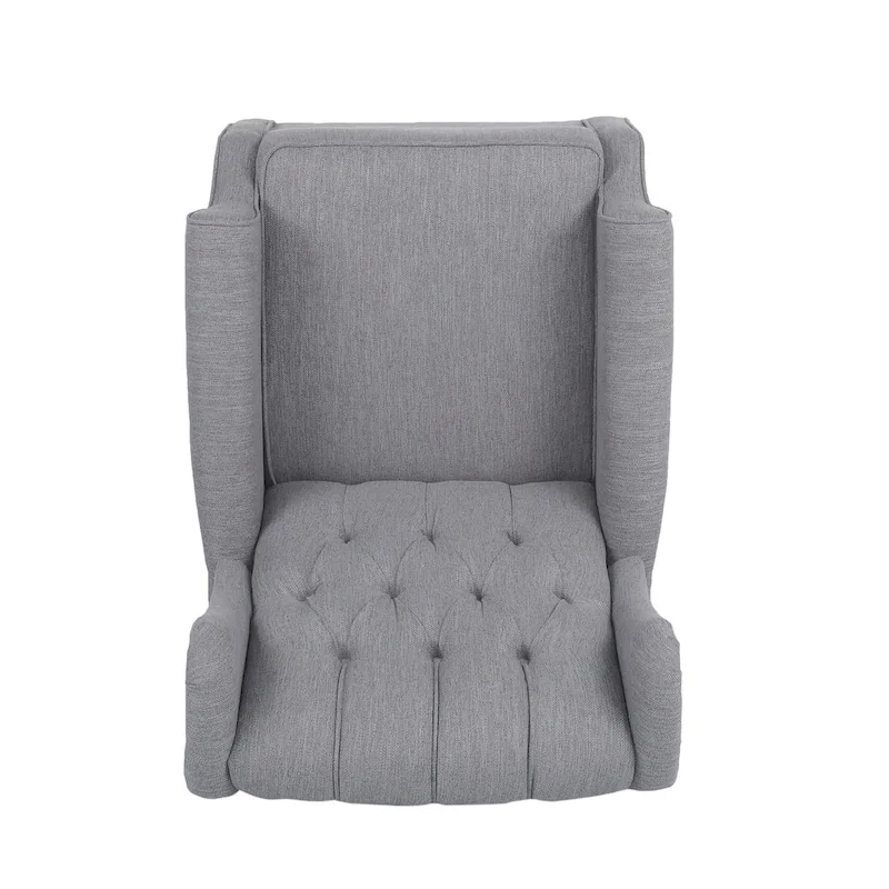 Dobles Fabric Tufted Wingback Rocking Chair by Christopher Knight Home