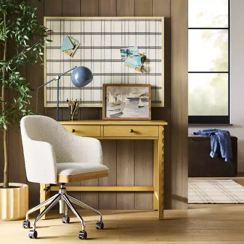 Upholstered Adjustable Height Office Chair Cream - Threshold™ designed with Studio McGee