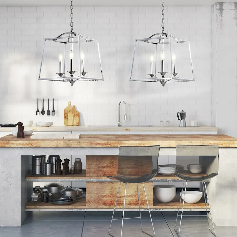 Virginia 14.5  3-light Metal LED Pendant, Chrome by JONATHAN Y