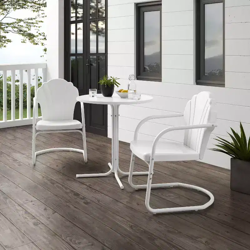 Crosley 3pc Tulip Retro Metal Bistro Set