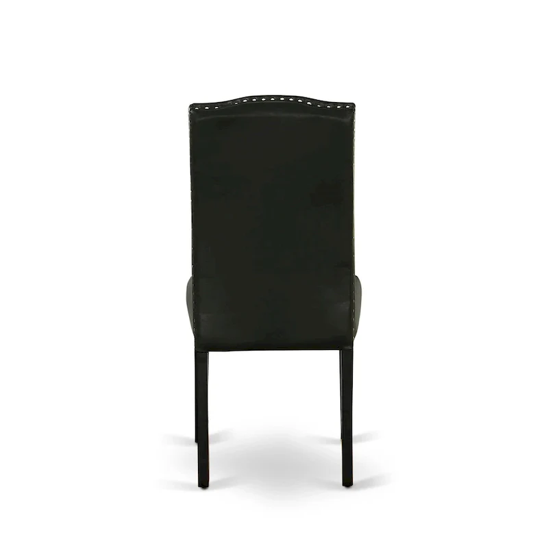 Black Rectangular Dining Table Set with PU Leather Chairs, 5-Piece or 7-Piece