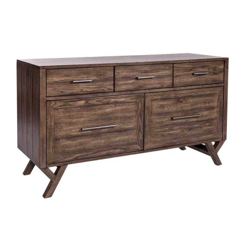 Weathered Chestnut Credenza Desk