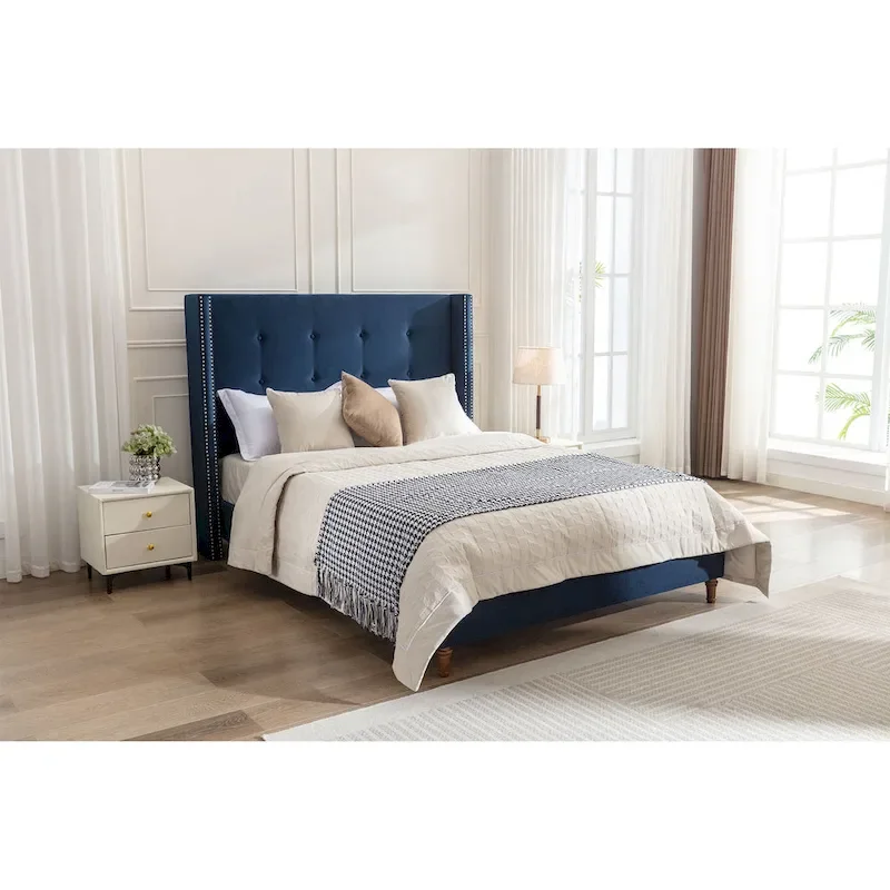 54High Headboard Peyton Upholstered King Bed