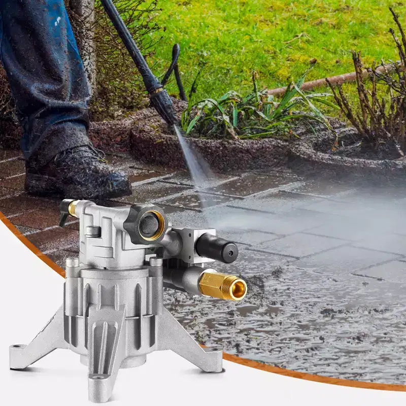 VEVOR Pressure Washer Pump, 7/8 Shaft Vertical, 2400 PSI, 2.5 GPM, Replacement Power Washer Pumps Kit with Hardware and Siphon Tube, Silver