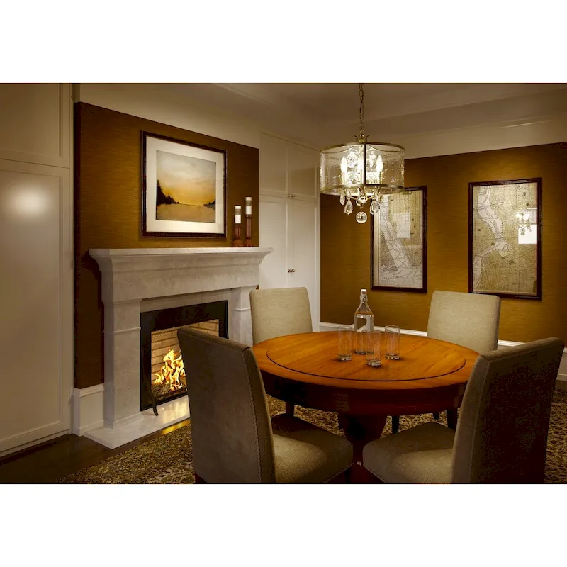 Blakely 4-light Antique Gold Pendant with Clear Crystal - Antique Gold - Antique Gold