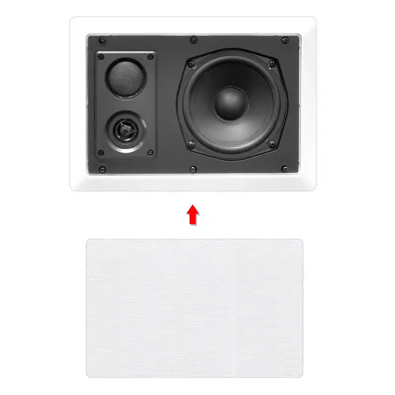Pyle 5.25'' In-Wall/In-Ceiling Speakers for Home Audio with 2-Way Stereo System, Easy Installation, White Finish