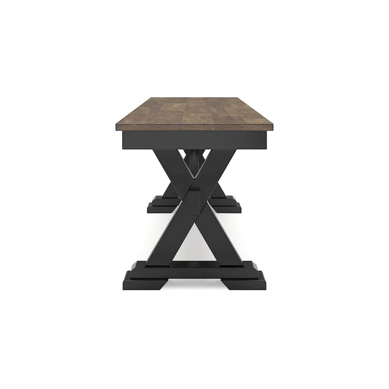 Signature Design by Ashley Wildenauer Brown/Black 50 Dining Bench - 48 W x 16 D x 19.25 H