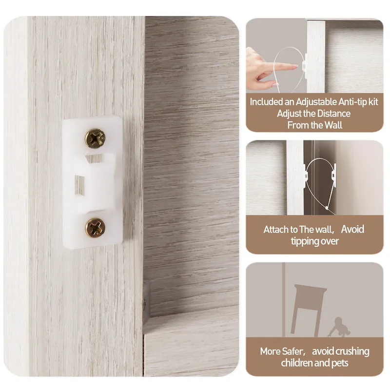 Boho Natural Rattan Console Table With Widened Tabletop & 2 Drawers