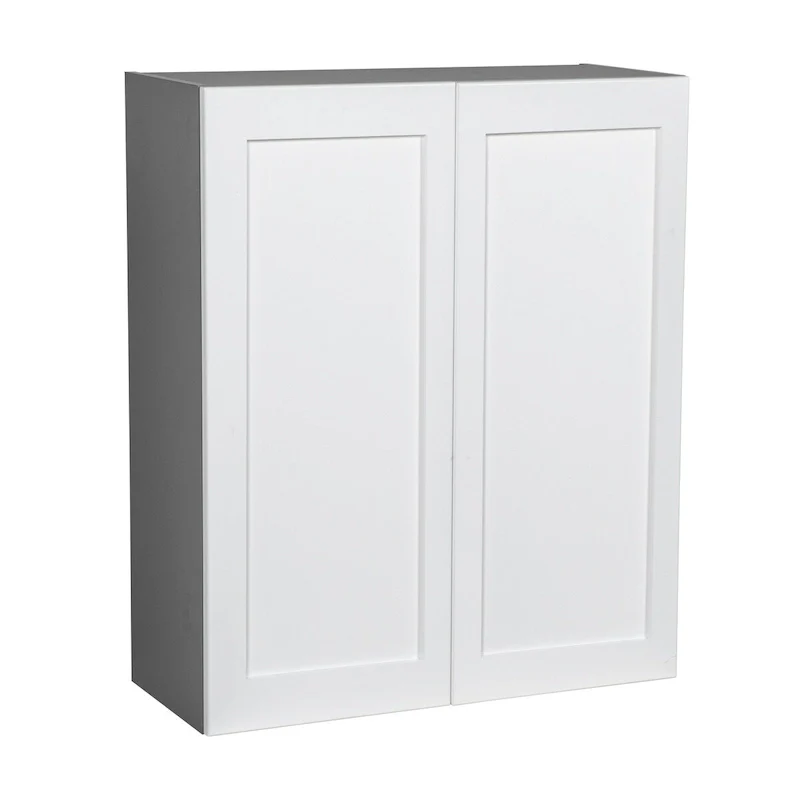 Grey Double-Door Wall Cabinet, 2-Door, 1-Person Assembly