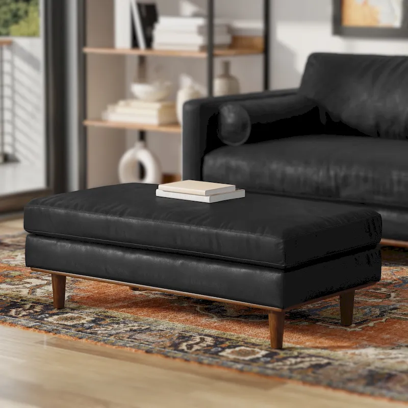 WYNDENHALL Brixley 49 inch Wide Mid-Century Modern Table Ottoman