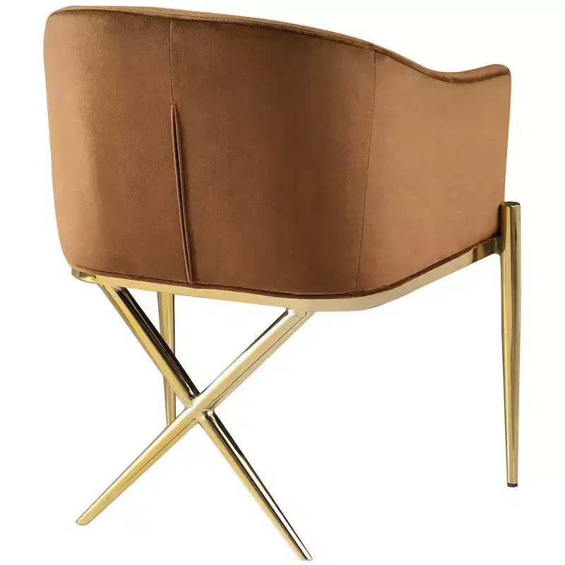 Meridian Furniture Xavier Saddle Velvet Dining Chair