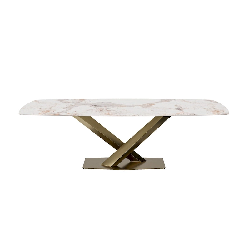 Modern Rectangle Sintered Stone Large Dining Table