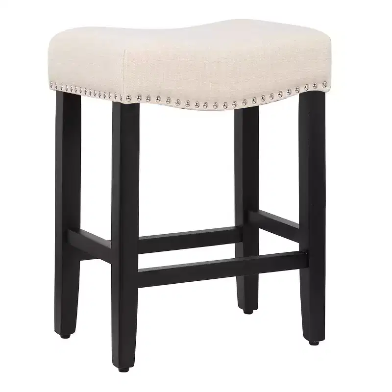 WestinTrends Upholstered Saddle Seat Barstool and Counter Stool
