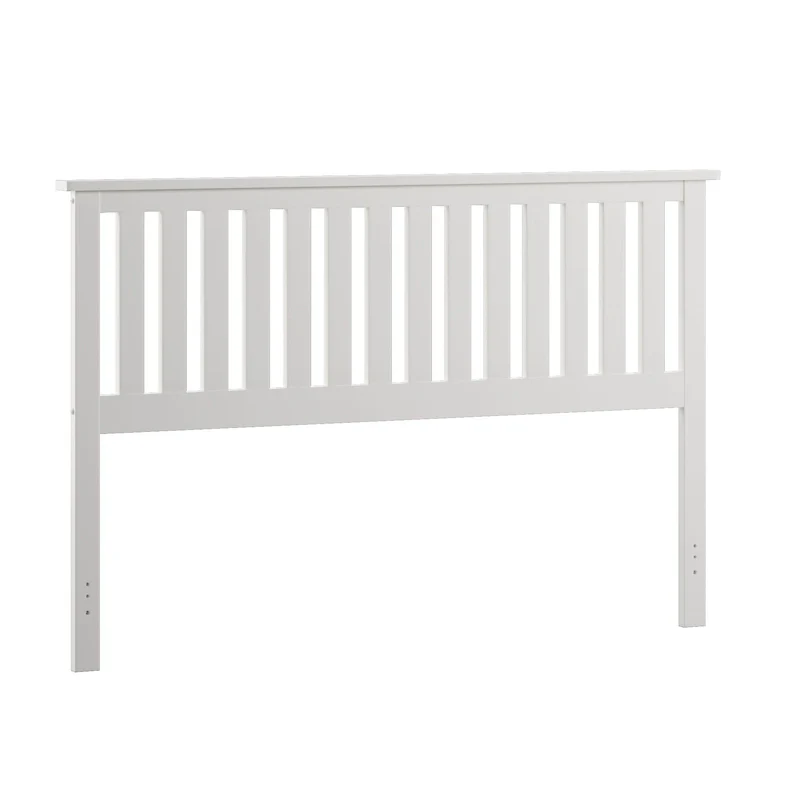 White Slatted Wooden Headboard