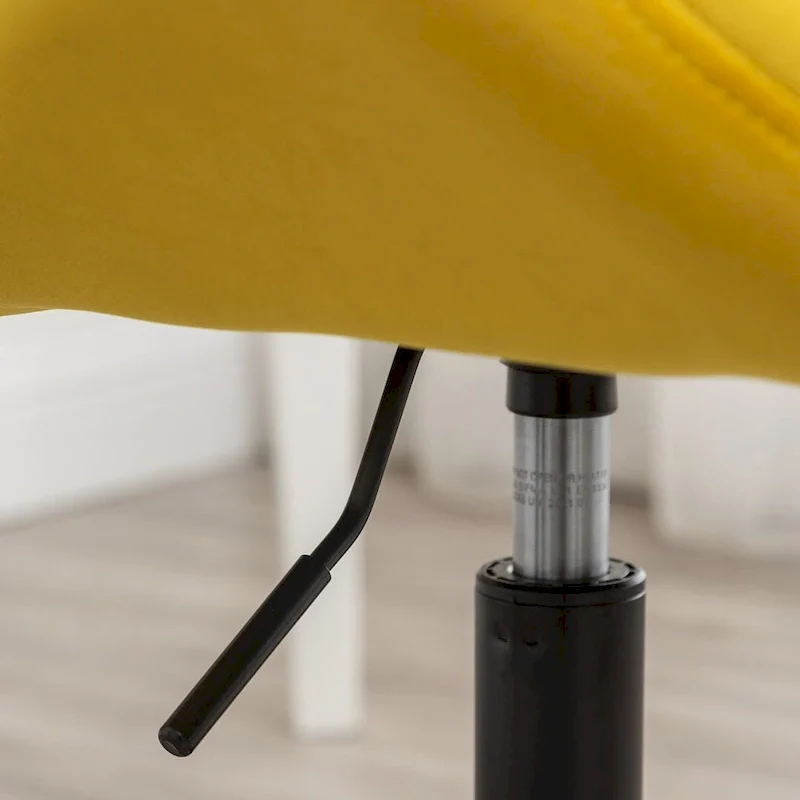 Diamond Tufted Armless Adjustable Swivel Home Office Chair