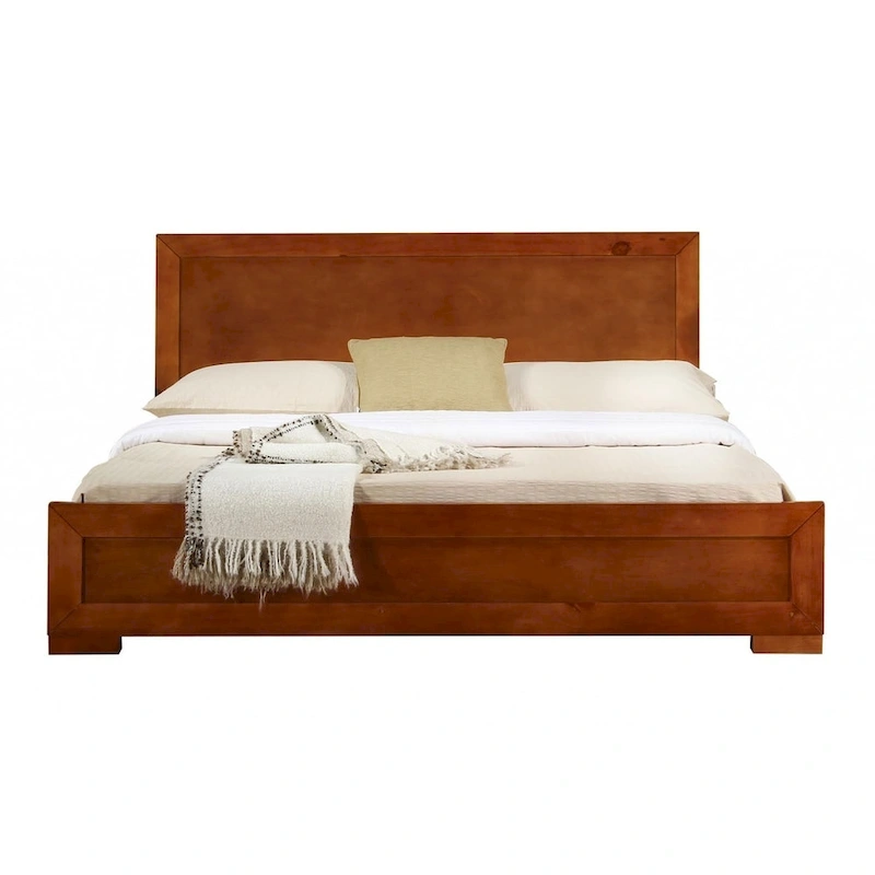 HomeRoots Brown Wood Queen Bed Frame