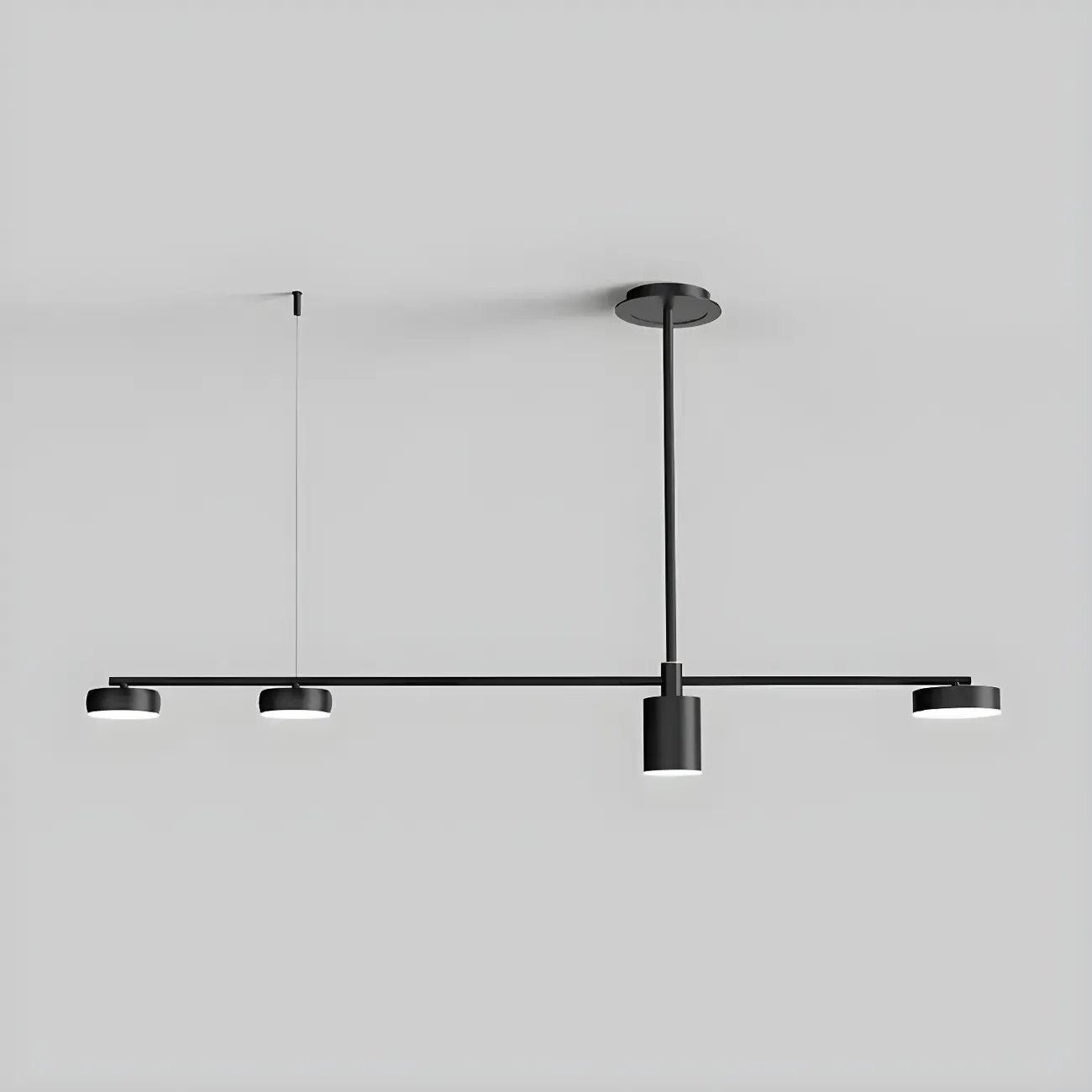 Modern Adjustable Black Linear Kitchen Island Light