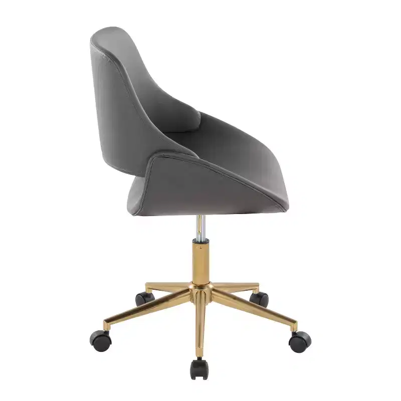LumiSource Fabrico Office Chair Gold/Gray PU
