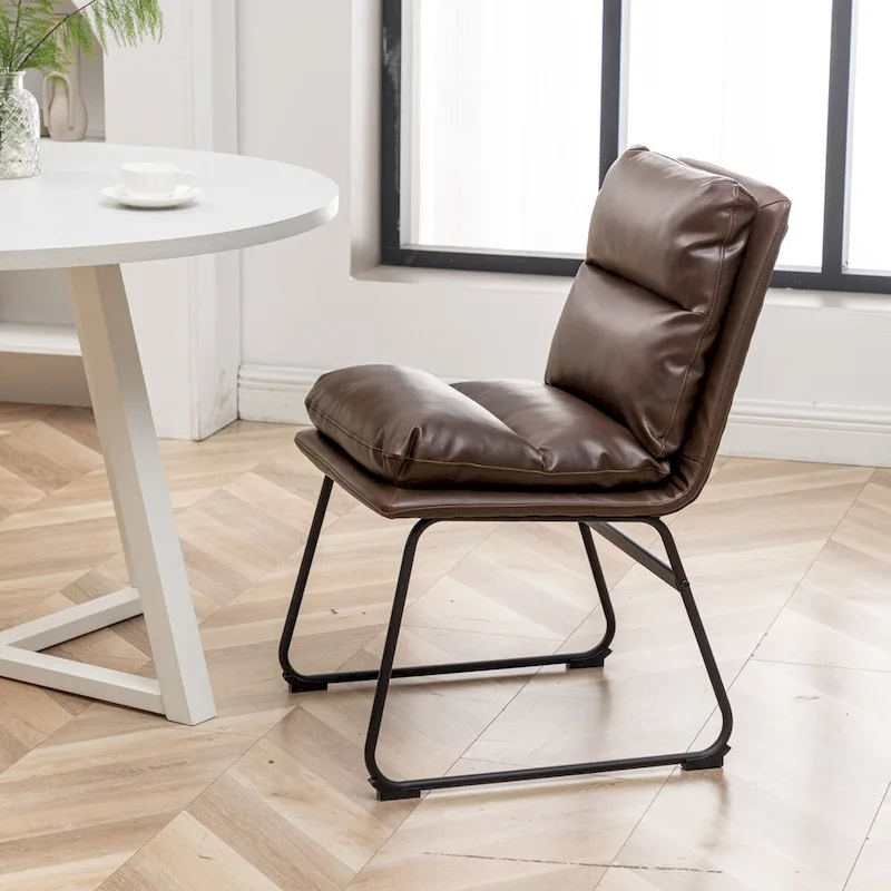 5-Piece Round Dining Set, Trestle Table with 4 Chairs