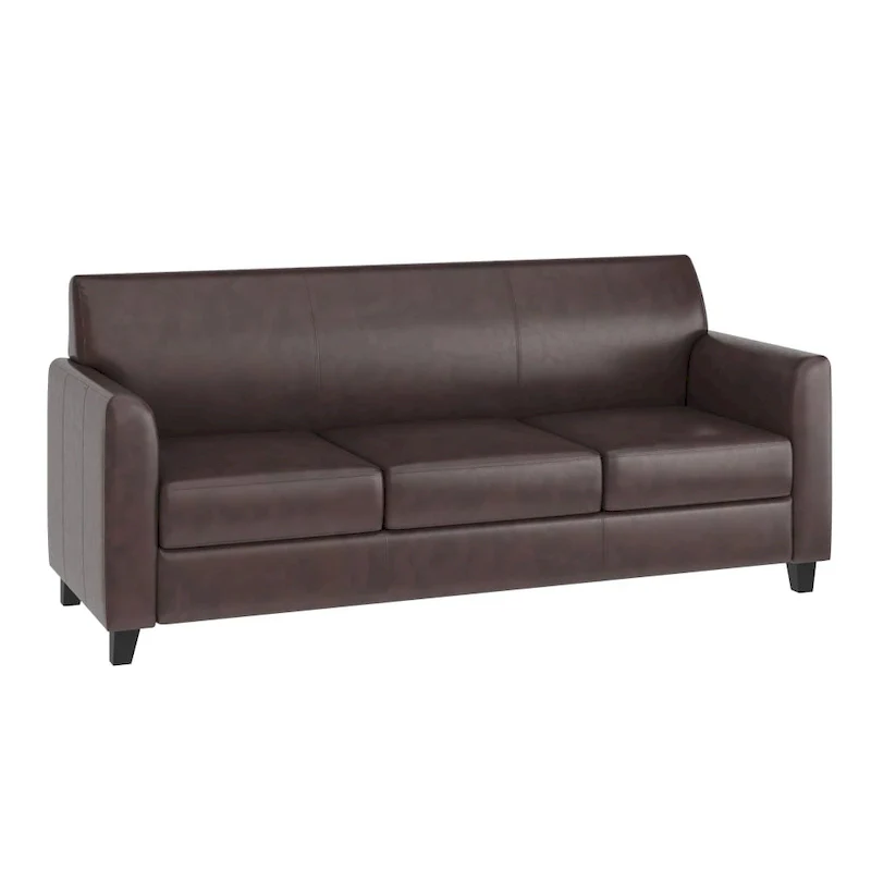LeatherSoft Sofa with Clean Line Stitched Frame - 70W x 29D x 32.25H