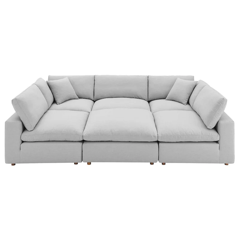 Commix Down Filled Overstuffed 6-Piece Sectional Sofa
