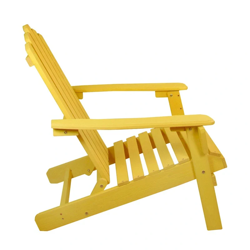36 Yellow Classic Folding Wooden Adirondack Chair