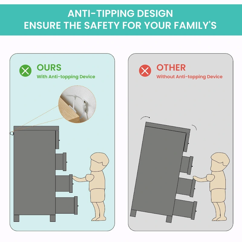 Bedroom Dresser with Rattan Fronts
