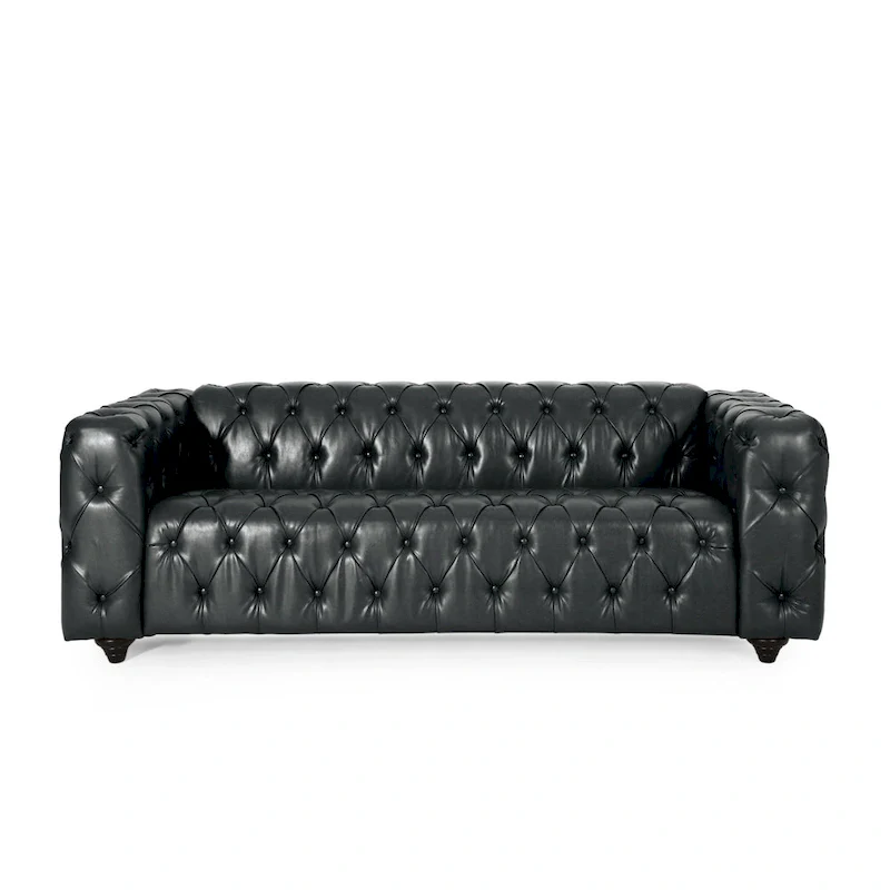 Sagewood Transitional Deeply Tufted Sofa