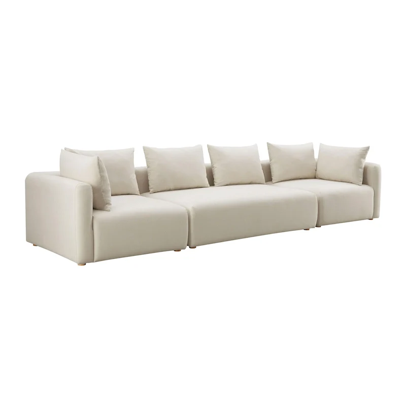Hangover Cream Upholstered 145 Long Sofa