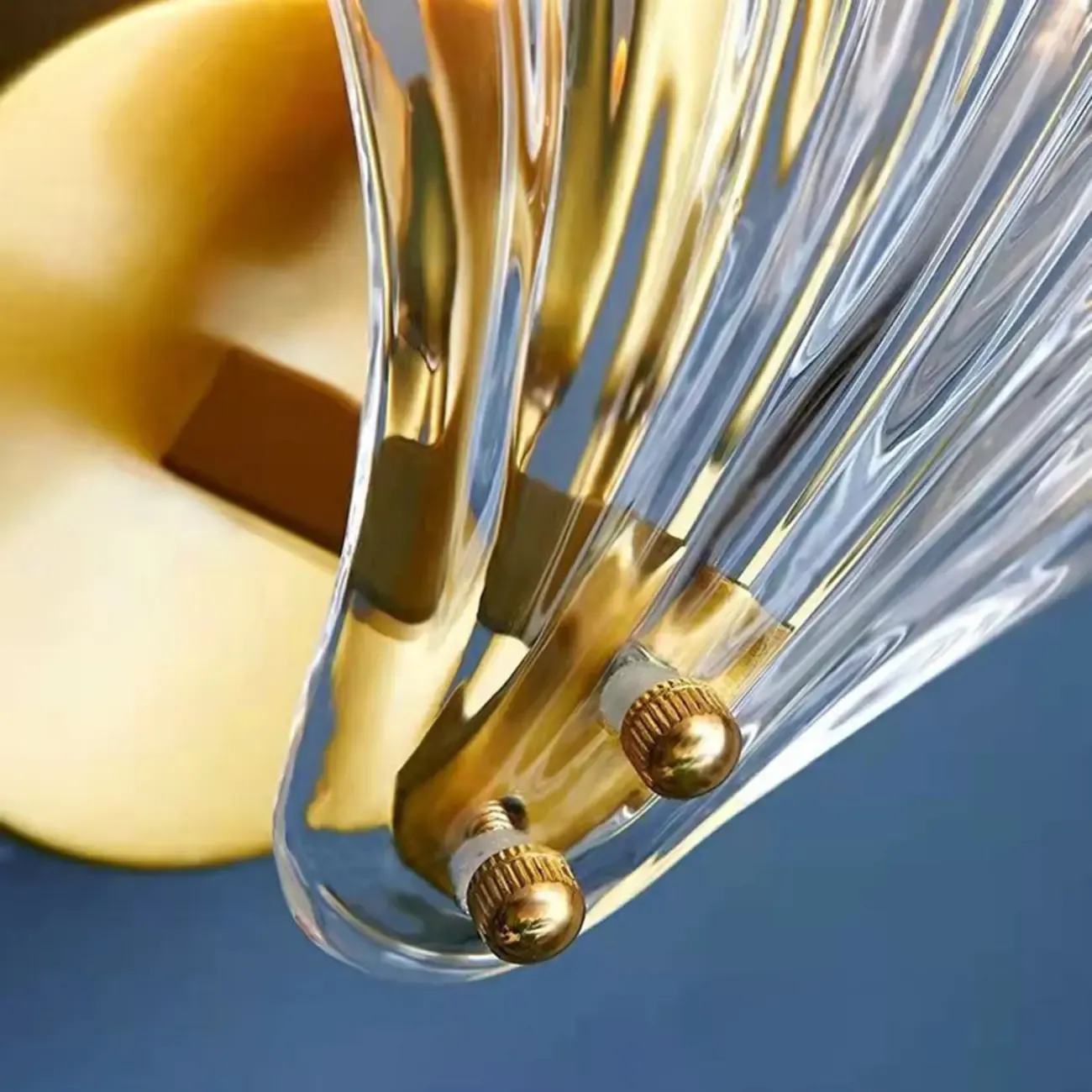 Modern Geometric Metal Vanity Lights with Glass Shell Shade