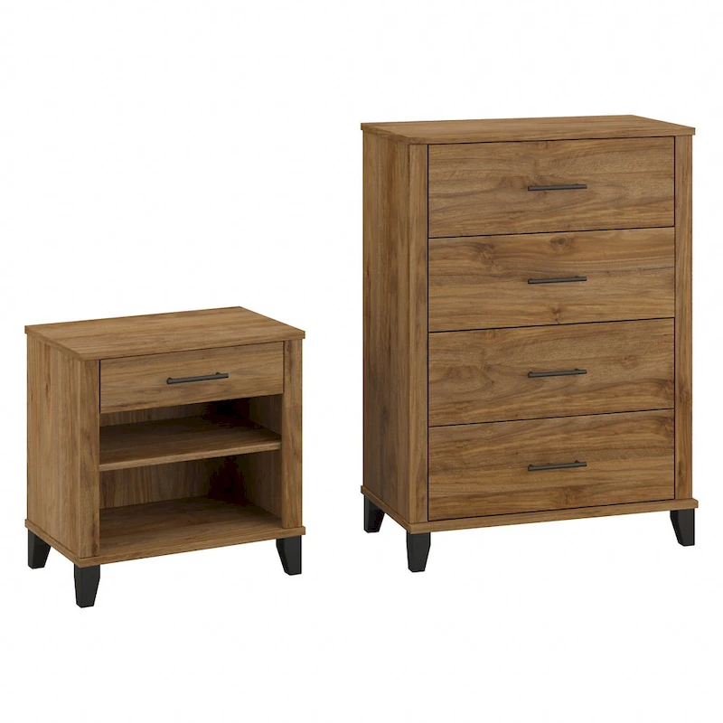 Somerset Chest of Drawers and Nightstand Set by Bush Furniture