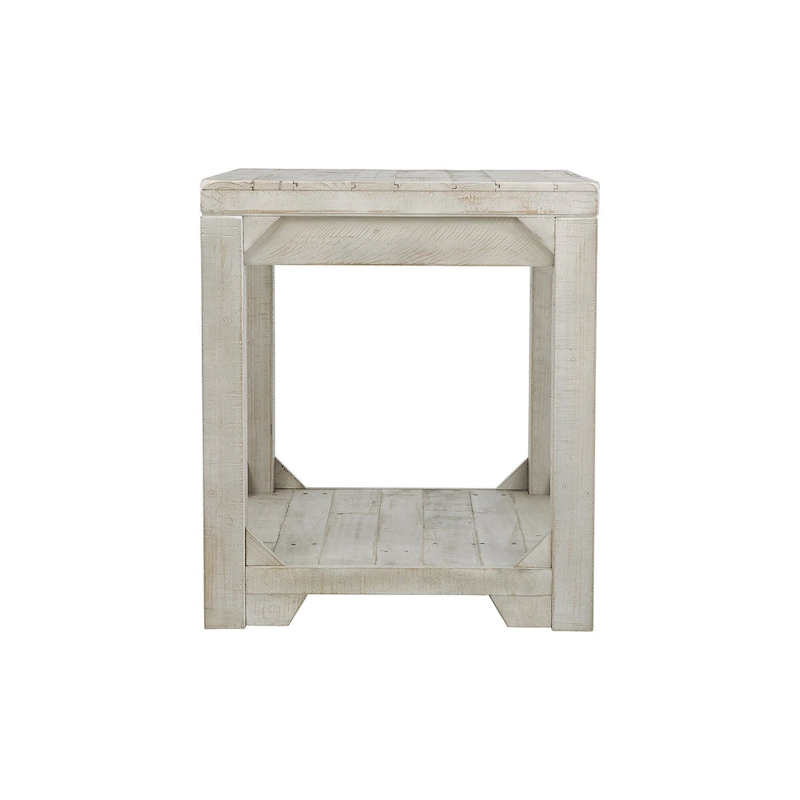 Fregine Whitewash Casual Rectangular End Table