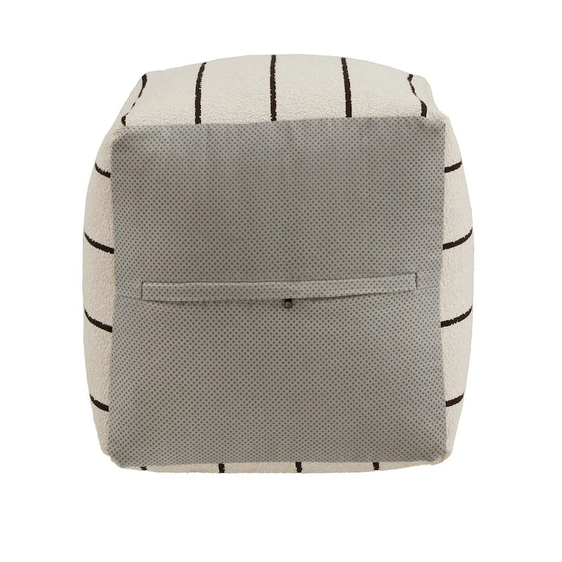 Upholstered Square Pouf Ottoman