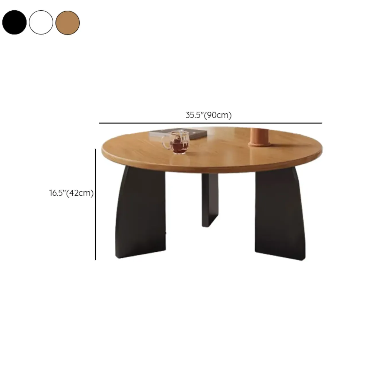 Modern Wooden Round Coffee Table