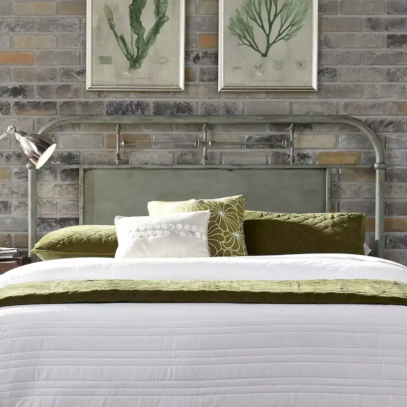 Metal Distressed King Headboard