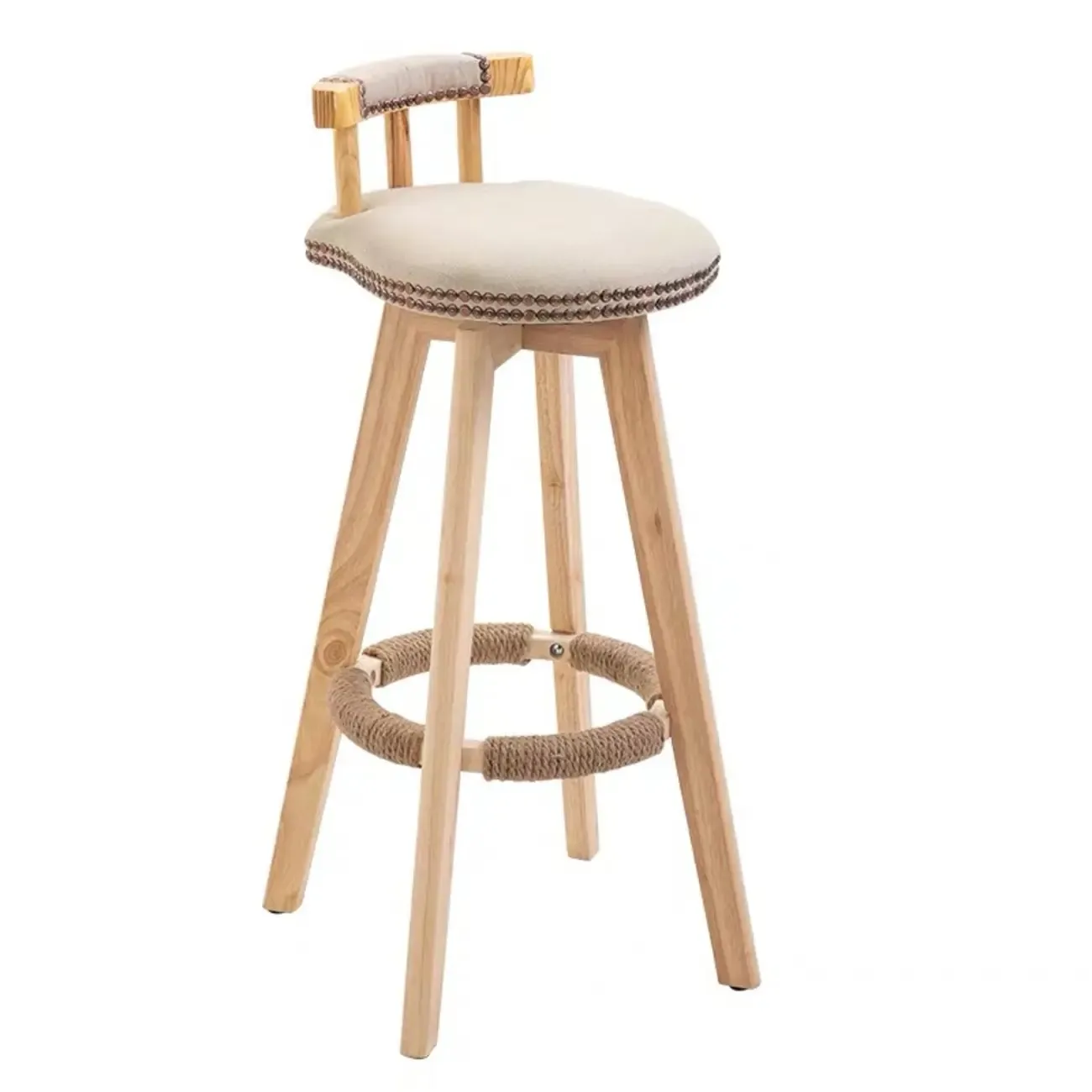 Bar Height Swivel Leather Modern Bar Stools