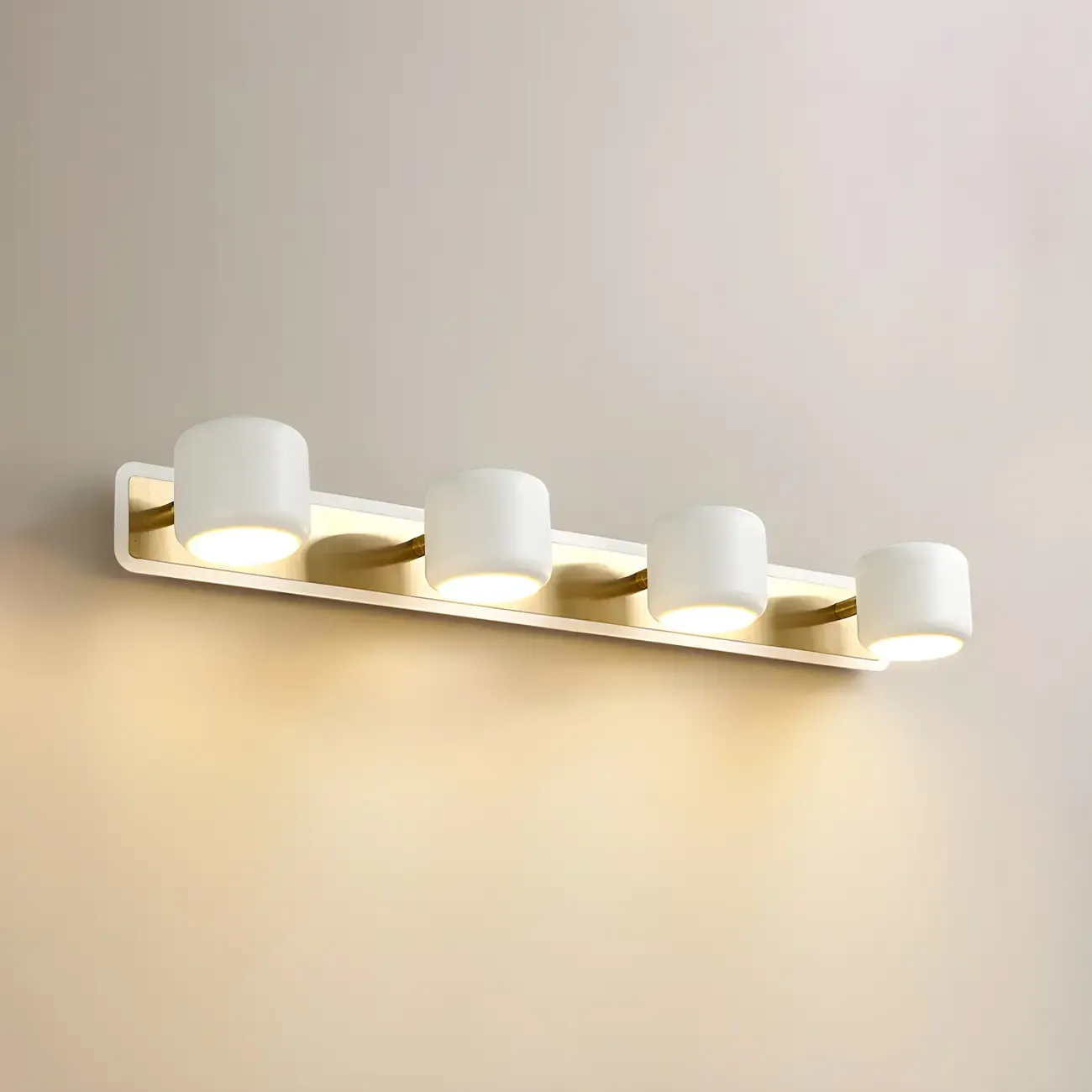 Modern Aluminum Cylinder Warm LED Bathroom Vanity Light