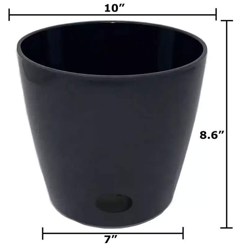 10 Round Self-Watering Indoor/Outdoor Bamboo Plant Pot