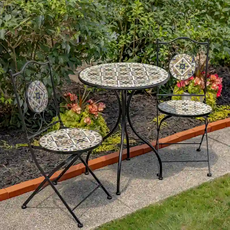 Mosaic Bistro Sets - 23.5x23.5x29.75