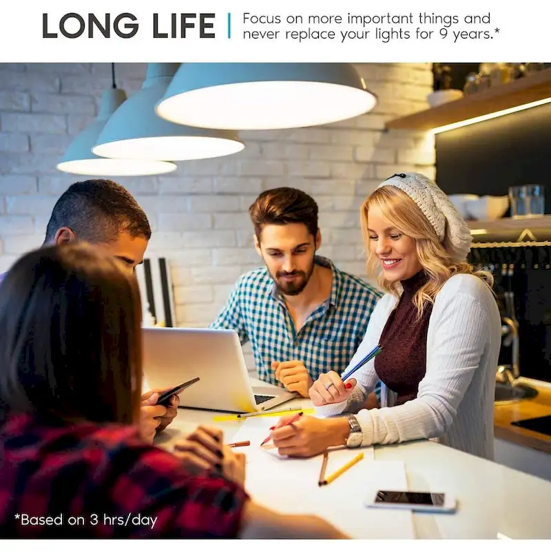 Luxrite A15 LED Light Bulb, 40W Equivalent, Dimmable, 600 Lumens, Enclosed Fixture Rated, Energy Star, E26 Base (4 Pack)