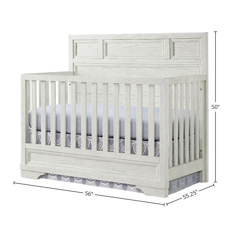 White Traditional 4-in-1 Convertible Crib – 1 Child
